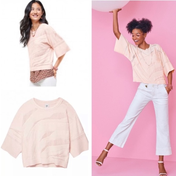 CAbi #5631 Pink Shy Boxy Pullover Sweater small - Picture 11 of 12